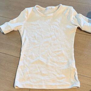 Zara Cream Ribbed Tank Top